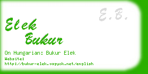 elek bukur business card